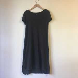 EILEEN FISHER MINIMAL GREY T-SHIRT DRESS SIZE S